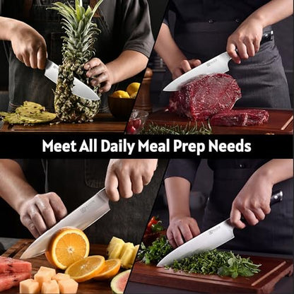 PAUDIN Chef Knife,8 Inch Professional Kitchen Knife Dishwasher Safe,Forged German Stainless Steel Sharp Cooking Knife,Ergonomic G10 Handle Full Tang Meal Prep Knives,Home Restaurant Gift for Men Women - size: Chef Knife - 8 inch