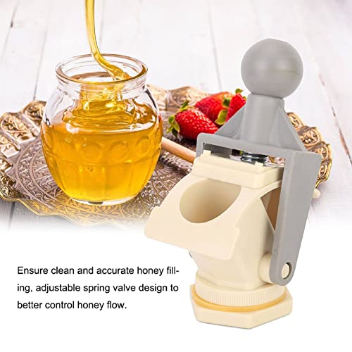 Honey Gate Valve with Ergonomic Ball Handle Plastic Bee Honey Tap Beekeeping Bottling Tool for Honey Extractor Equipment