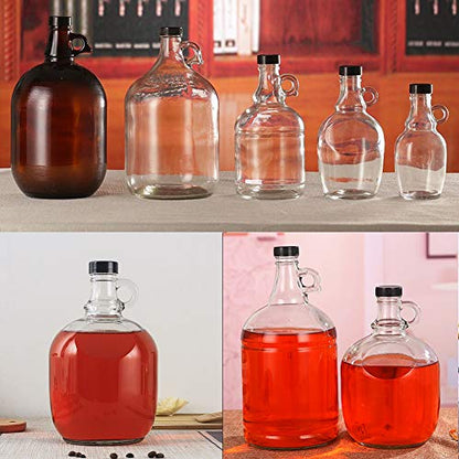 12 Pack 38mm Growler Caps Growler Lids Poly Seal Screw Caps Poly Seal Growler Caps Compatible with 1/2 Gallon and 1 Gallon Glass Gallon Jugs Replacement for Homebrew Wine Making Beer Brewing, Black
