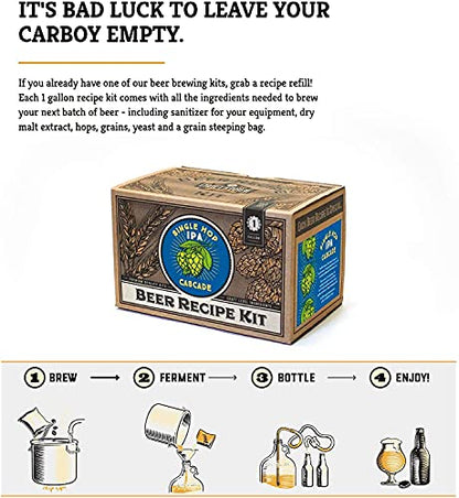 Craft A Brew Recipe Kit - Single Hop IPA Refill - 1 Gallon - Ingredients for Home Brewing Beer - color: Single Hop IPA