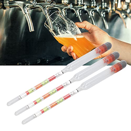 Hydrometer Wine and Beer Measuring Tool Set, Triple Scale Glass, 10Pcs for Home Brewing