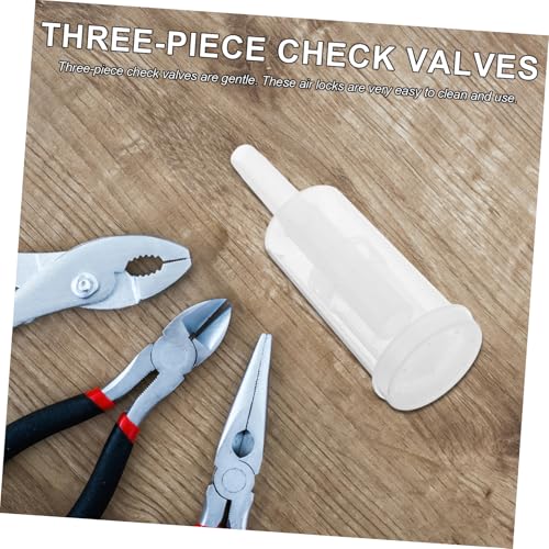 PRETYZOOM 3sets Air Locks for Home Brewing Practical One Way Valve for Fermenting Wine and Beer Wine Making Equipment for Freshness 6pcs*3