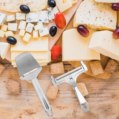 Cheese Slicer & Cheese Plane Set, Adjustable Handheld Cutter with 4 Extra Wires for Cheddar Gruyere & Mozzarella Kitchen Dairy Cutting Tool - style: Cheese Slicer+Cheese Plane+4 Extra Wires