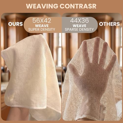 Cheese Cloth Bag - Straining & Cooking Cotton Strainer | 6 Pieces Fine Mesh Unbleached Cotton Straining Cloth For Juicing Soy Milk Yogurt Making Diy Drinks Crafts