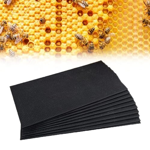 Plastic Foundation for Bee Frames Beehive Waxed Coated Foundation Sheet Beehive Foundation Sheets Bees Hive Base Beekeeping Tools Beehive Foundation 10 Sheets
