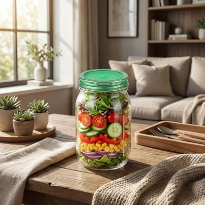 10-Pack fermentation lids - 5 Silicone fermenting lids & 5 Steel Rings, Fits 86mm wide mouth mason jars for for Sauerkraut, Sourdough, Pickles