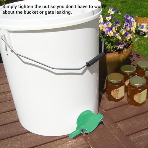 Honey Gate Valves, 2Pcs Plastic Beekeeping Extractor Tap Lever (Green) - color: Green