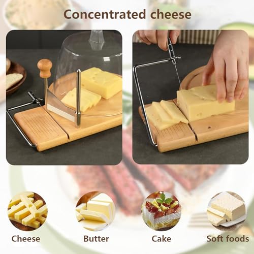 Adjustable Stainless Steel Cheese Slicer - Flower Maker & Curler for Cheese Wheels, Butter & Chocolate - Essential Kitchen Tool for Cheese Lovers