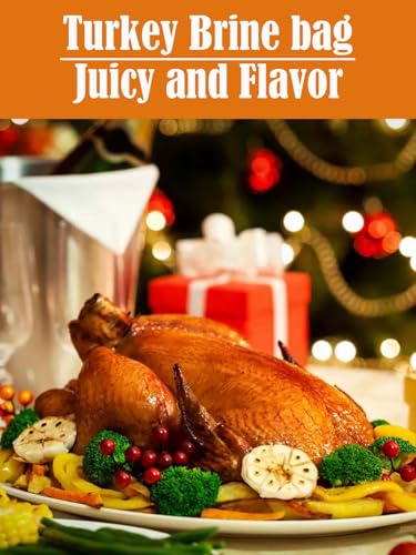 10 Pack 5 Mil Turkey Brining Bags for Marinating and Brining Turkey, 5 Gallon Bucket Liner Bags Heavy Duty Leak Proof Food Storage Bags for Turkey, Chicken, Beef, Thanksgiving (22 x 30 in)