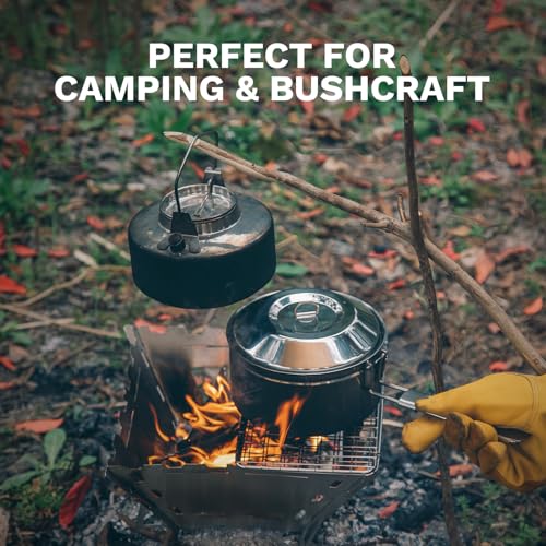 Fire-Maple Antarcti S/S Kettle Pot Set | 18-8 Stainless Steel | all Steel Construction | Ideal for Camping Bushcraft Use | Compact Cookware Set - size: S/S Kettle Pot Set