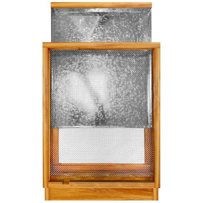 Metal Bee Hive Screened Bottom Board Beeswax Coated, Langstroth 10 Frame Screen Bottom Board with Entrance Reducer for Beekeeper Summer Replacement
