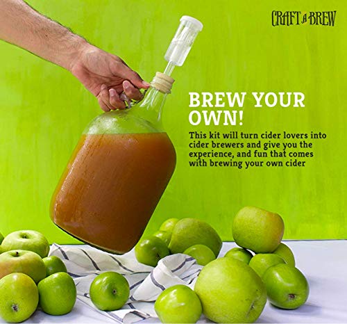 Craft A Brew - Hard Cider Kit - Beer Making Kit - Make Your Own Craft Beer - Complete Equipment and Supplies - Starter Home Brewing Kit - 1 Gallon