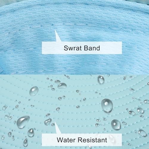 Sun Hats for Men Women Fishing Hat UPF 50+ Breathable Wide Brim Summer UV Protection Hat - color: 1pack-blue
