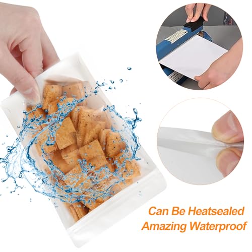100 PCS Resealable Packaging Bags for Small Business，Kraft Bags With Window Clear Fornt Heat Seal Sealable 5.9"X8.7"Paper Zipper Stand Up Pouches Nut Bag Coffee Cookie Herb Food Bakery Storage - size: 5.9X8.7 INCH