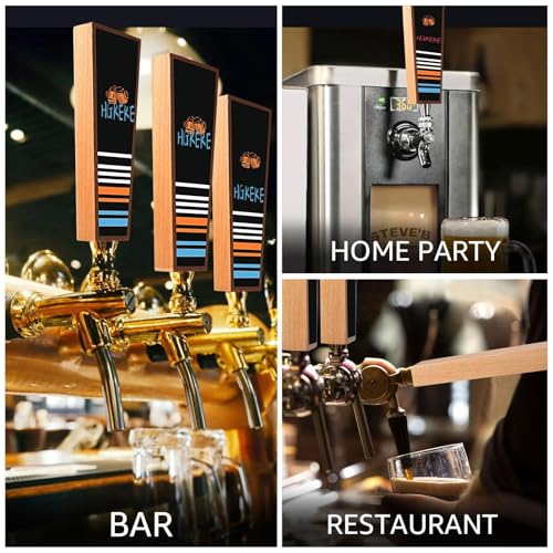 Wooden Tap Handles Beer Tap Handle Chalkboard tap Handle for kegerator, keg tap Handles & Markers - Nice Gift for homebrewers, Bars, Restaurants & Weddings - Pack of 4 - size: 4 PCS