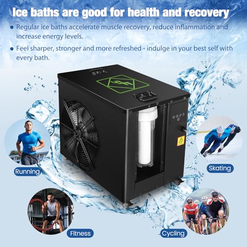 1 HP Ice Bath Chiller, APP Control, Dual Filtration for Clean Clear Water