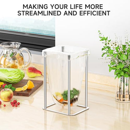 Water Bottle Drying Rack, Stainless Steel Bottle Dryer Rack, Baby Bottles Rack Dryer, Cup Drying Rack, Reusable Bag Drying Stand, Kitchen Stand Holder for Glass Bottles, Plastic Bag (Silver)
