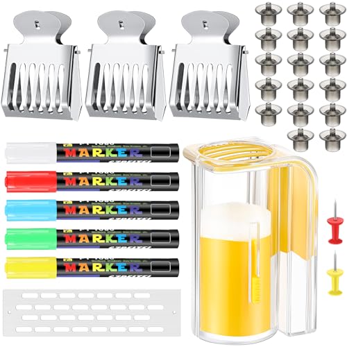 Yalikop 62 Pieces Queen Bee Marker Kit 1 Marking Bottle 5 Marking Pen 1 Beehive Entrance Door 50 Bee Keeping Platforms 3 Marker Clips 2 Push Pins Trap Beekeeper Supplies Tools(Yellow) - color: Yellow