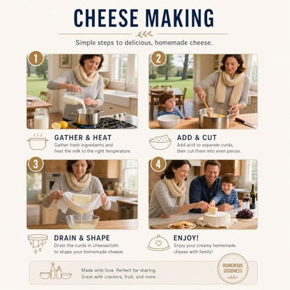 Cheese Cloths, 5 Pcs Organic Cheesecloth for Straining Cooking | 3 Sizes Reusable Cheese Cloth, Grade 100, Unbleached Cotton Muslin Cloth with Hemmed Edges, 36x36/20x20/15x15 Inch