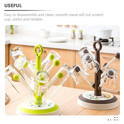 ULTECHNOVO Plastic Coffee Cups Bottle Drying Rack Coffee Mug Cup Holder Tree Countertop Countertop Removable Mug Stand Bottle Dryer Holder for s Teats s Plastic