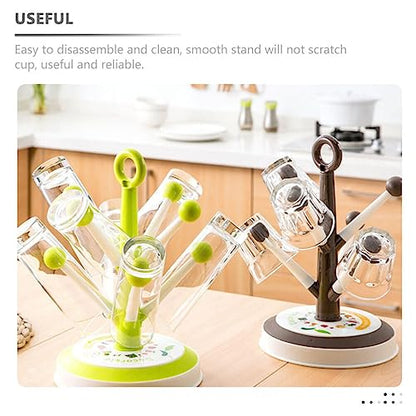 ULTECHNOVO Plastic Coffee Cups Bottle Drying Rack Coffee Mug Cup Holder Tree Countertop Countertop Removable Mug Stand Bottle Dryer Holder for s Teats s Plastic
