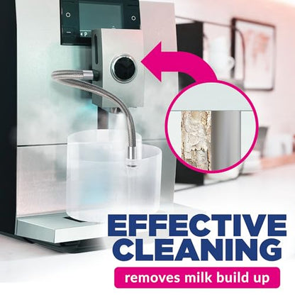 [45 Count, 180g Bottle] Milk System Cleaning Tablets for Automatic Coffee Machines - Compatible with Jura Automatic Coffee Machines - Includes Cleaning, Descaling Tablets, and Milk System Cleaner