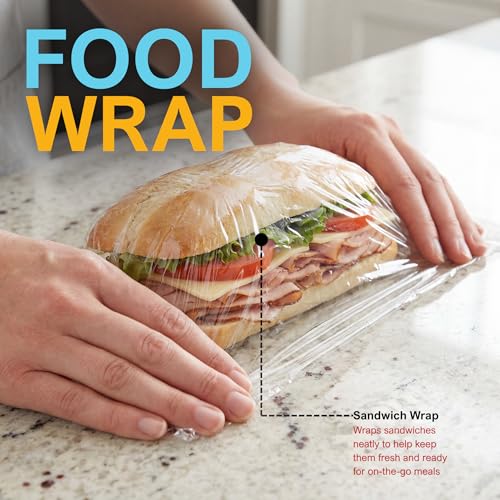 PAMI 24'' x 2000 FT PVC Cling Wrap, Heavy Duty Plastic Food Wrap with Slide Cutter, Clear Stretch Film, Strong Cling, Food Safe, for Commercial & Home Kitchen Use - size: 24'' x 2000 FT
