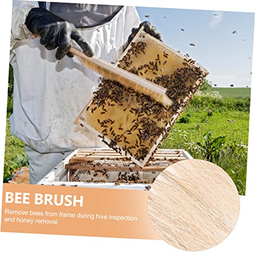 Sosoport Bee Hive Brush Tool Beekeeping Supply Soft Bristles j Hook for Beehive Frame