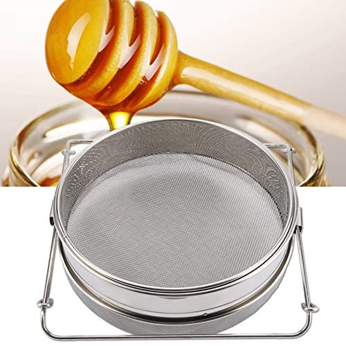 Honey Strainer Double Sieve Stainless Steel Beekeeping Equipment Extractor with Adjustable Arms