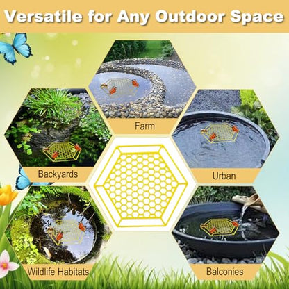 4 Pack Bee Watering Station - Floating Bee Bath & Drinking Feeder for Thirsty Pollinators, Butterfly Water Station, Outdoor Garden Bee & Butterfly Waterer