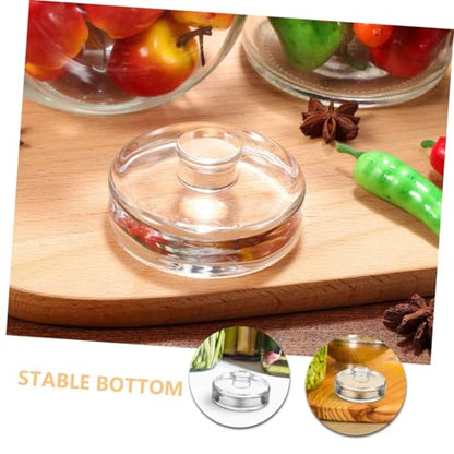 PRETYZOOM 3Pcs Fermentation Weights for Wide Mouth Jars Glass Fermenting Weights with Short Handle for Pickling and Food Storage Heavy Duty Kitchen Weights for Optimal Fermentation