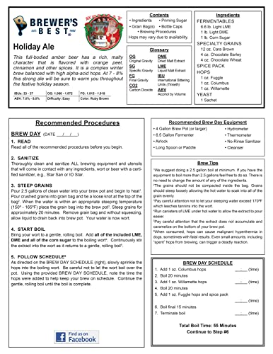 Brewer's Best Beer Ingredient Kit-Holiday Ale