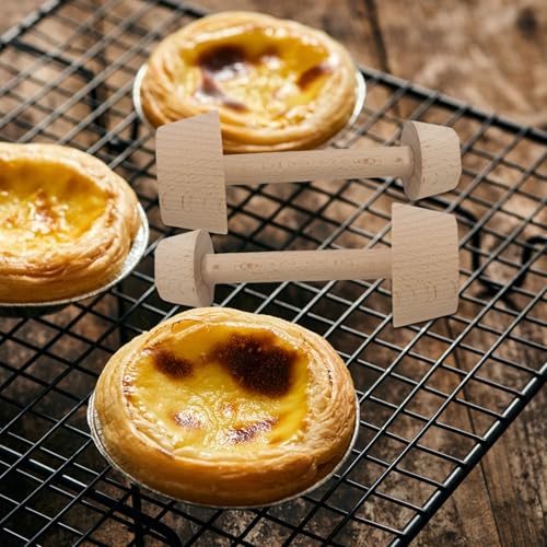 Wooden Tart Tamper,Double Side Pastry Dough Egg Tarts Pastry Tools DIY Cake Pastry Tools for Making Egg Tart, Pasta, Cheesecakes Dessert Kitchen Baking Tools (Model 4) - color: Model 4