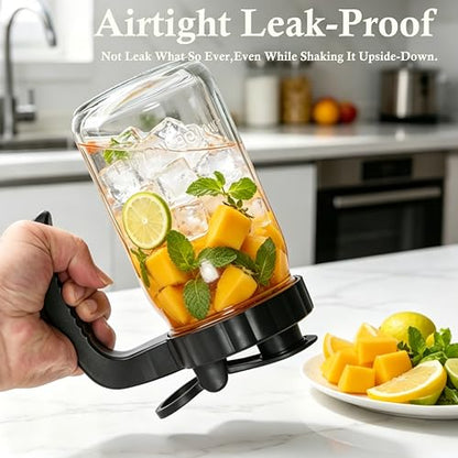 Mason Jar Pitcher 32 Oz Glass Breast Milk Pitcher With Spout Lid 1 Quart Wide Mouth Fridge Cold Hot Water Jug Airtight Small Creamer Pitchers For Iced Sun Tea Coffee Juice Beverage Heavy Duty - color: 32 OZ 2PC