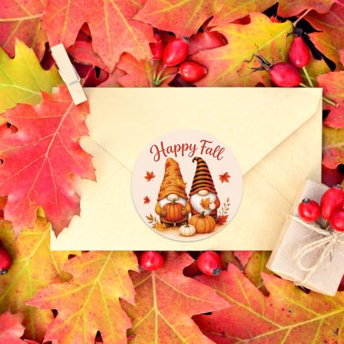 Louise Maelys 500 Pcs Happy Fall Stickers 1.5Inch Autumn Sticker Roll | Gift Wrapping, Thanksgiving Decor, Envelope Seals, Cards, DIY Crafts，Waterproof,Easy to Peel and Stick - color: Fall