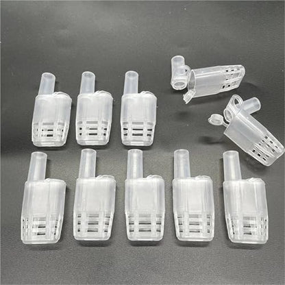 Queen Bee Cage 60Pcs Queen Bee Cages Beekeeping Protection Queen Bee Isolation Plastic White Move Queen Bee Beekeeping Tools for Beekeeping Supplies
