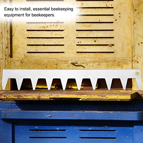 Beehive Frame Strip Stainless Steel Spacer Frame Support for Beekeeping Hives Silver 14.57 x 2.36 in 1 Piece