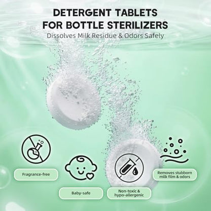 Descaling Tablets for Bottle Washer, 36 Count – Universal Fit Most Bottle Washer Models – Effective for Removing Milk & Limescale, Works with Washer, Warmer, Sterilizer & Formula Maker - size: 36 Count