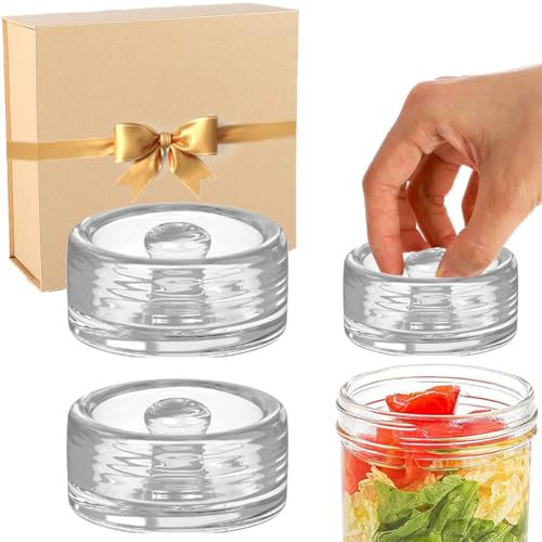Fermentation Glass Weights with Easy Grip Handle for Mason Jars, Lead-Free, Washable (2 PCS) - color: 2 PCS
