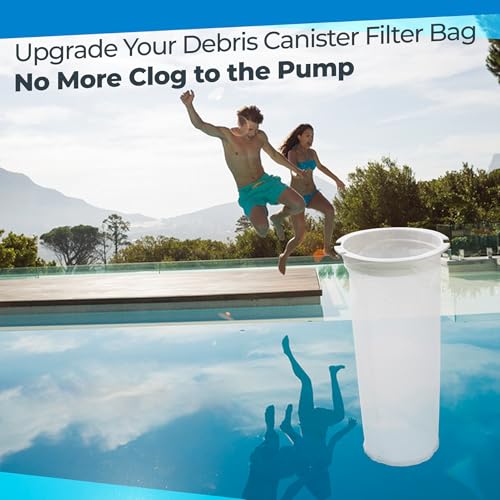 Debris Canister Fine Mesh Bag 004152451700 Replacement for Paramount Debris in-Deck & Equipment-Side Canister, 600 Micron Fine Mesh Bag for Paraskim, EDC and DDC Debris Cannister