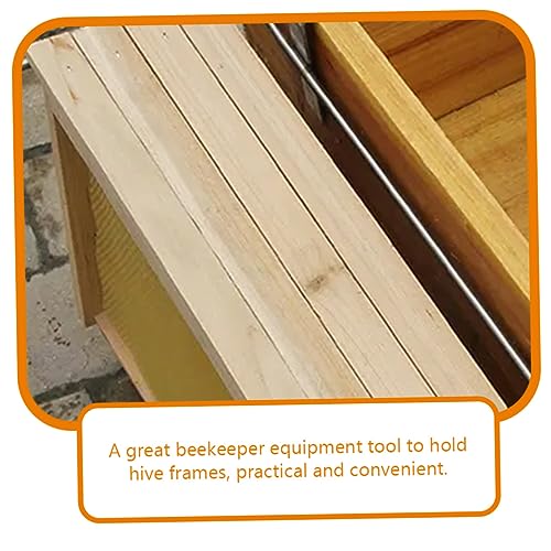 Happyyami 3pcs Stainless Steel Beehive Frame Holder Portable Bee Hanger for Beekeeping Supplies Durable Storage Rack to Support Hive Frames and Facilitate Honey Collection