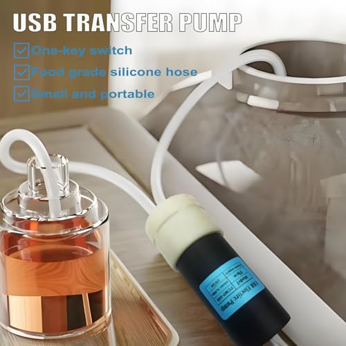 Wine Siphon Pump, Food Grade Auto Siphon Self Priming USB Electric Transfer Pump for Bottling Home Brew Wine, Beer, Kombucha, Mini Water Transfer Pump Kit, 2L/Min, No Mess Leak, Low Noise - color: Black