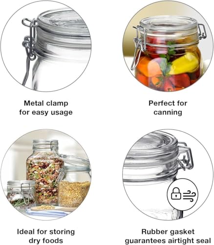 Bormioli Rocco 149280M04321991 food container, 25.25 oz, Clear - color: Clear Top, size: 25.25 fl oz