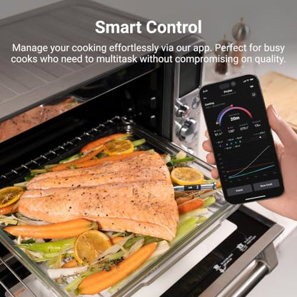 ThermoMaven Sub-1G Wireless Meat Thermometer, 2 Probes WiFi Thermometer | 3000FT Open Range, Smart App + Base Control, 6 Sensor NIST ±0.5°F Accuracy, BBQ Smoker Grill Oven, Brisket Steak Turkey Pork - color: Orange-Dual Probe
