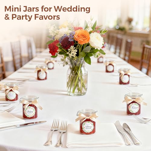 ComSaf Small Mason Glass Jars with Airtight Lids 8 oz 6 Pack Pantry | Jelly spice jar, Sourdough discard, Jam jelly honey, Spice rack cabinet organization, Seasoning herbs powders - size: 8oz*6