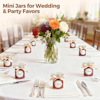 ComSaf Small Mason Glass Jars with Airtight Lids 8 oz 6 Pack Pantry | Jelly spice jar, Sourdough discard, Jam jelly honey, Spice rack cabinet organization, Seasoning herbs powders - size: 8oz*6