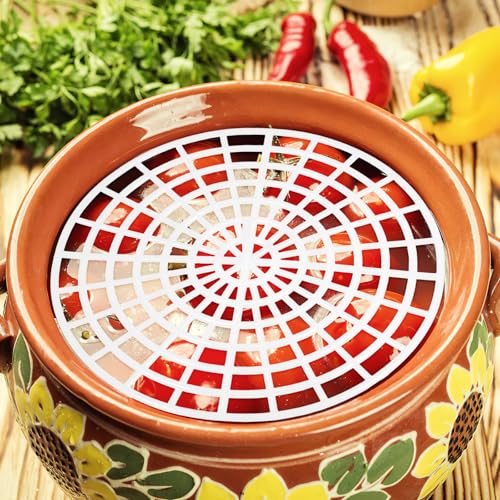 VOSAREA 5pcs Pickles Jar Weight Press Pickles Tool Fermentation Food Plastic Mesh Jar Press Plate for Fermentation Vegetable Canning Supplies