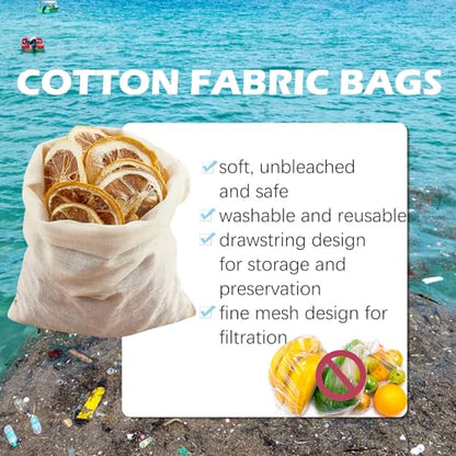 TUZAZO 50 Pcs Muslin Bags with Drawstring 4 x 6 inch, Reusable Tea Bags for Loose Leaf Tea, Natural Cotton Unbleached Cheesecloth Small Spice Bag for Cooking Soup Herb Sachet Bag Empty - size: 4x6 inch, 50 pcs