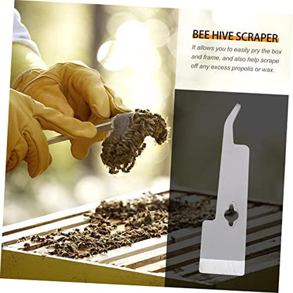 1pc Stainless Steel Beekeeping Hive Tool Lifter and Scraper Heavy Gauge Beehive Scraper for Lifting Frames and Scraping Beeswax Convenient Beekeeping Equipment for Professionals