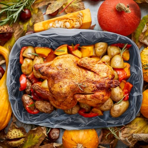 Teling 50 Pack 5 Gallon Bucket Liner Bags Clear Ice Bucket Liners Turkey Brine Disposable Marinating Container Bag for Storage Food, Leak Proof，20 x 28 Inches (4.7 Mil) - size: 4.7 Mil